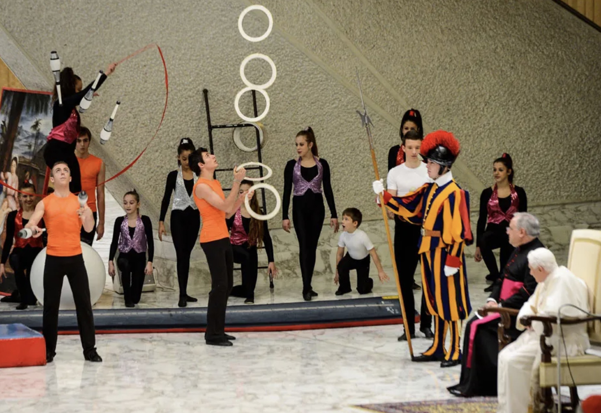 Pope Benedict watching the Italian circus 